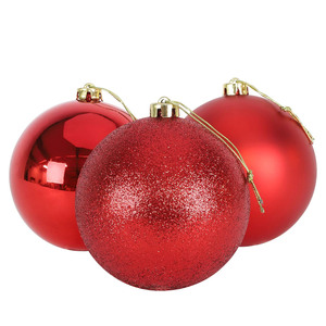 Boules de Noël en plastique personnalisées de luxe, imprimées en flocage, avec logo sur mesure pour décorations festives - Product Image 1