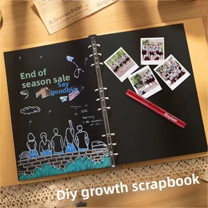 Carnet de croissance DIY pour la fin de la sixième année, album de suivi de développement vierge à feuilles mobiles, cadeau en papier pour carnet de classe et <span class=keywords><strong>annuaire</strong></span> scolaire - Product Image 3