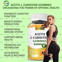 Gummies de suppléments d'acétyl-L-carnitine saveur orange, formule scientifique OEM ODM, favorisent un métabolisme sain et apportent de l'énergie