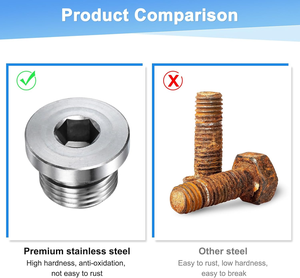 Conector Hidráulico Macho BSP 4BN, Adaptador de Tapón con Sello de Doble Uso, Nuevo, Tapón Hidráulico Hexagonal Hueco y Piezas de Adaptador - Product Image 3