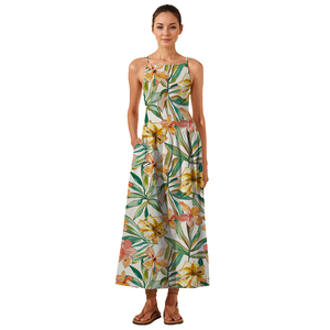 Haute Qualité À Manches Longues Col Carré Imprimé Floral Vacances Maxi <span class=keywords><strong>Robe</strong></span> <span class=keywords><strong>Robe</strong></span> Fleurie Longue <span class=keywords><strong>Tendance</strong></span> Bohème Chic Automne - Product Image 6