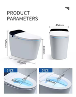 Nouveau design Wc pour la maison Toilette intelligente Capteur d'ouverture automatique Chasse d'eau Salle de bain Closestool Toilette intelligente électronique en céramique