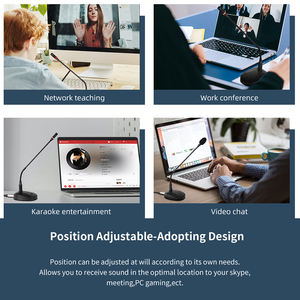 Micrófono de Condensador USB Flexible para Escritorio OEM U140, Cancelación de Ruido, Diseño Ligero, Patrón Cardioide, para Grabación y Juegos - Product Image 6