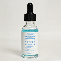Sérum au cuivre bleu en marque privée, solution de soin de la peau, sérum GHK-Cu pour lutter contre les rides et hydrater
