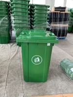 Poubelle extérieure en plastique de 360 L (95 gallons), grande poubelle à déchets, bacs à déchets en plastique pour parcs