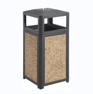 Large Outdoor Dustbin Type with Stone Panel