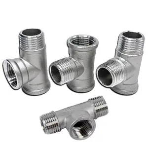 Phụ Kiện Đường Ống, Khớp Nối Chữ T Đực Đúc, Đầu Nối Ống Chữ T 1/2 "NPT Bằng Thép Không Gỉ 3 Chiều, Đầu Nối Ống Chữ T 3 Mặt