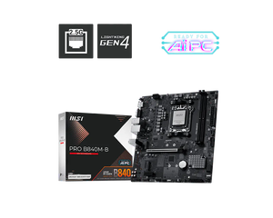 Tarjeta Madre MSI PRO B840M-B AM5 mATX para CPU AMD Ryzen Serie 7000/8000/9000 - Product Image 5