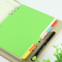 ECO Couleur A5 Page Papier Séparateurs Filofax cahier à feuilles mobiles Inserts Organisateur Entretoise 6 trous Séparateur Page Planificateur Indice