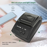 Mini imprimante thermique portable 58 mm, compatible Android/iOS, imprimante thermique USB pour système de point de vente