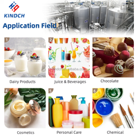 Cuve de mélange homogénéisatrice automatique en acier inoxydable de qualité alimentaire pour la production de sirops liquides, confitures et détergents, certifiée ISO9001