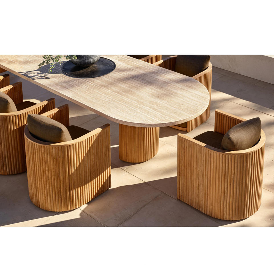 High Quality Teak Wood Dining Chair Table Set Modern Design Outdoor ...