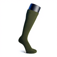 Chaussettes hautes vert olive épaisses, semelle en tissu éponge, respirantes et côtelées, pour bottes de randonnée et trekking