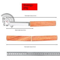 Couteau double lame Dragon Phénix en acier D2, tranchant, portable, pour la défense personnelle, le camping, avec manche en bois et métal – Offre Spéciale
