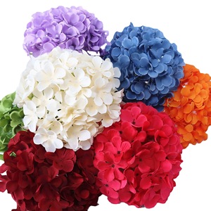 Fleurs d'hortensia artificielles, grande fleur en soie unique, décoration de mariage et de maison, fait main - Product Image 4