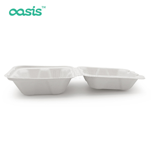 Scatola per Hamburger Biodegradabile ed Ecologica in Polpa di Canna da Zucchero, Resistente ad Acqua/Olio, Non Tossica, per Imballaggio Alimentare - Product Image 4