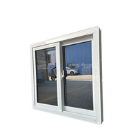 Profilés UPVC modernes haute performance coupe-vent en vinyle à double vitrage fenêtres coulissantes en PVC impact d'ouragan portes des Bahamas en plastique