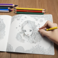 Conception mignonne personnalisée livre de dessin couverture souple ligne perforée papier carton adultes enfants logo personnalisé livre de coloriage impression