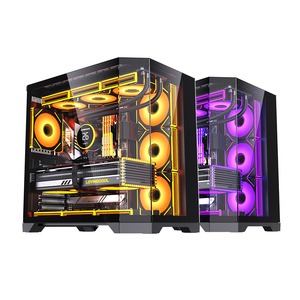 Lovingocool màn hình quá khổ hiển thị Cube Kính SEA-View phòng máy tính trường hợp PC <span class=keywords><strong>ATX</strong></span> đầy đủ tháp chơi game Tủ 360mm lỏng mát - Product Image 4