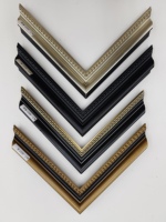 Moulure en bois de pin massif vintage, ornée de perles en relief, multicolore, vente en gros, pour toiles de peinture à l'huile et œuvres d'art.
