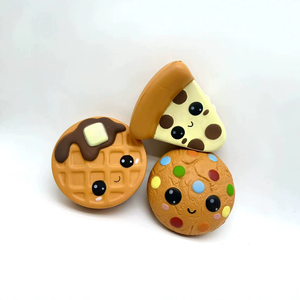 Pu Slow <b>Rebound</b> Sandwich Cookie Pizza Waffle Squishy Anti-Stress Sensory Fidget Toy Bread Simulation Food Model QF Unisex - Product Image 3