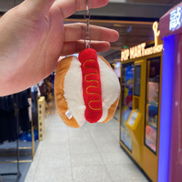 Fabrieksgemaakte creatieve cartoon knuffel grappige fruit en groente pluche sleutelhanger ecologisch polyester