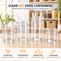 Pot alimentaire transparent en PET de qualité alimentaire avec couvercle hermétique à vis pour l'emballage de noix, fruits secs, bonbons et en-cas