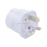 Adaptador de viaje YUADON EU a UK con enchufe fusionado de 13A convertidor de vuelta de mesa de viaje de negocios y enchufe británico