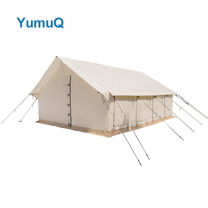 Yumuq 4.8m X 7.3m Outdoor Glamping Waterproof Heavy Duty Steel Frame Oxford Cotton Canvas Wall <strong>Tent</strong> With Stove Jack - Product Image 5