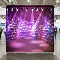 Support de toile de fond pour photomaton double face personnalisé en tube d'aluminium, vente directe usine, pour décoration de fête et de vacances