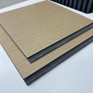 Bamboo Charcoal Wood Veneer Engineered Interior bendable foam metallic wall board for wall