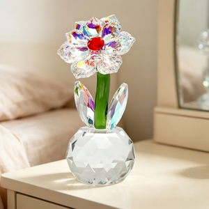 Ornements floraux en cristal créatifs très demandés, décorations multicolores pour la maison, cadeaux, fournitures d'usine en gros - Product Image 3