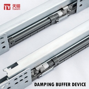 Hot Selling Modern Furniture Design Slim Metal Box with Durable Double <b>Wall</b> Glass Sliding Drawer for Kitchen Drawer Slide <b>Rail</b> - Product Image 2