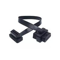 OBD2 الفاصل تمديد كابل 1 الذكور إلى 2 x الإناث تشخيص الشريط شقة موسع سلك مهايئ ل GPS المقتفي