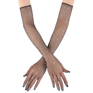 MIO filet de pêche 45cm de Long Hot Fix strass <span class=keywords><strong>gants</strong></span> bras maille thé fête mariage femmes <span class=keywords><strong>gants</strong></span> dame - Product Image 4