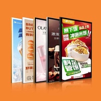 Kotak Lampu LED Kaca Tahan Air 2026 dan Papan Menu Restoran dengan Tampilan Poster Bercahaya, Papan Iklan Kotak Lampu Tipis