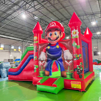 Château gonflable commercial Mario, structure gonflable d'obstacles, jouets de dessin animé