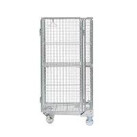 Transport en entrepôt détachable pliable personnalisé 500kg Chariot logistique à cargaison avec revêtement en poudre à quatre roues