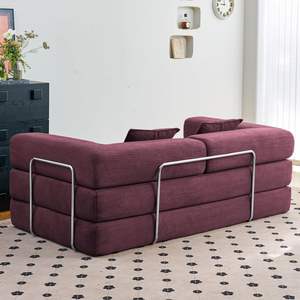 أريكة مضغوطة قابلة للطي 78 "Corduroy أرضية قابلة للتحويل مع وسادة مسند ذراع داعم للظهر - Product Image 3