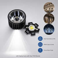 Module LED haute puissance avec lentille PMMA de 20 mm 5-120 degrés, lentille optique LED moulée sur mesure pour éclairage de scène et de rail