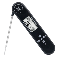 Termometer Daging Digital Bacaan Instan Lipat dengan Probe Baja Tahan Karat Layar LCD 1 ° C Accuracy IP66 Tahan Air untuk Dapur BBQ