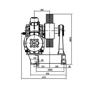 लिफ्ट कर्षण मशीन YJ240B लिफ्ट गियर कर्षण मशीन YJ200A TORIN ड्राइव कर्षण मशीन लिफ्ट 6000kg के लिए - Product Image 3