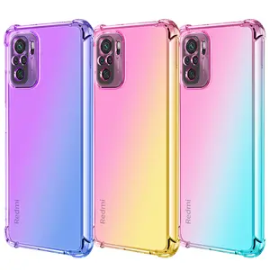 Wholesale Accessories Shockproof Gradient Color TPU Cell Phone Case For Xiaomi Redmi Note 10 Pro