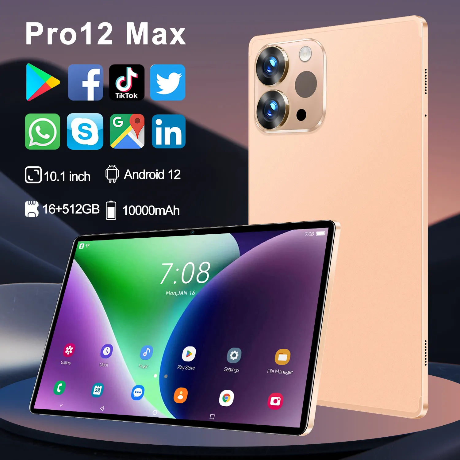 Pro 12 max prezzo di fabbrica oem tablet android 4g dual sim 5G WIFI tablet android 12.0 tab per i bambini