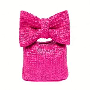 New Fashion Women Formal Party Bow Summer Straw Woven Clutch Handbags Vacation Beach Tote <b>Bag</b> - Product Image 1