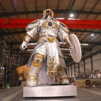 Figurine de guerrier animatronique réaliste grandeur nature, accessoire de scène animé pour spectacle, événement itinérant et décoration de carnaval