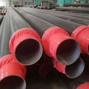 Tuyau en acier pré-isolé avec isolation en mousse de polyuréthane et gaine en HDPE pour chauffage centralisé, norme ASTM, certifié ISO 9001 - Product Image 6