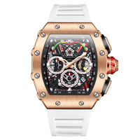 Montre multifonctionnelle à quartz étanche pour hommes avec bracelet en silicone de haute qualité