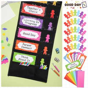 Tabla de Recompensas para el Comportamiento en el Aula, Tabla de Bolsillos Colgante para Incentivos Estudiantiles, para Oficina y Tablero de Anuncios Escolares - Product Image 3