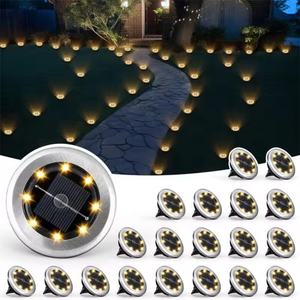 Luz Solar para Caminos, Jardín y Paisajes, Resistente al Agua, Mini Lámpara Solar de 8 LED para Césped y Suelo - Product Image 6